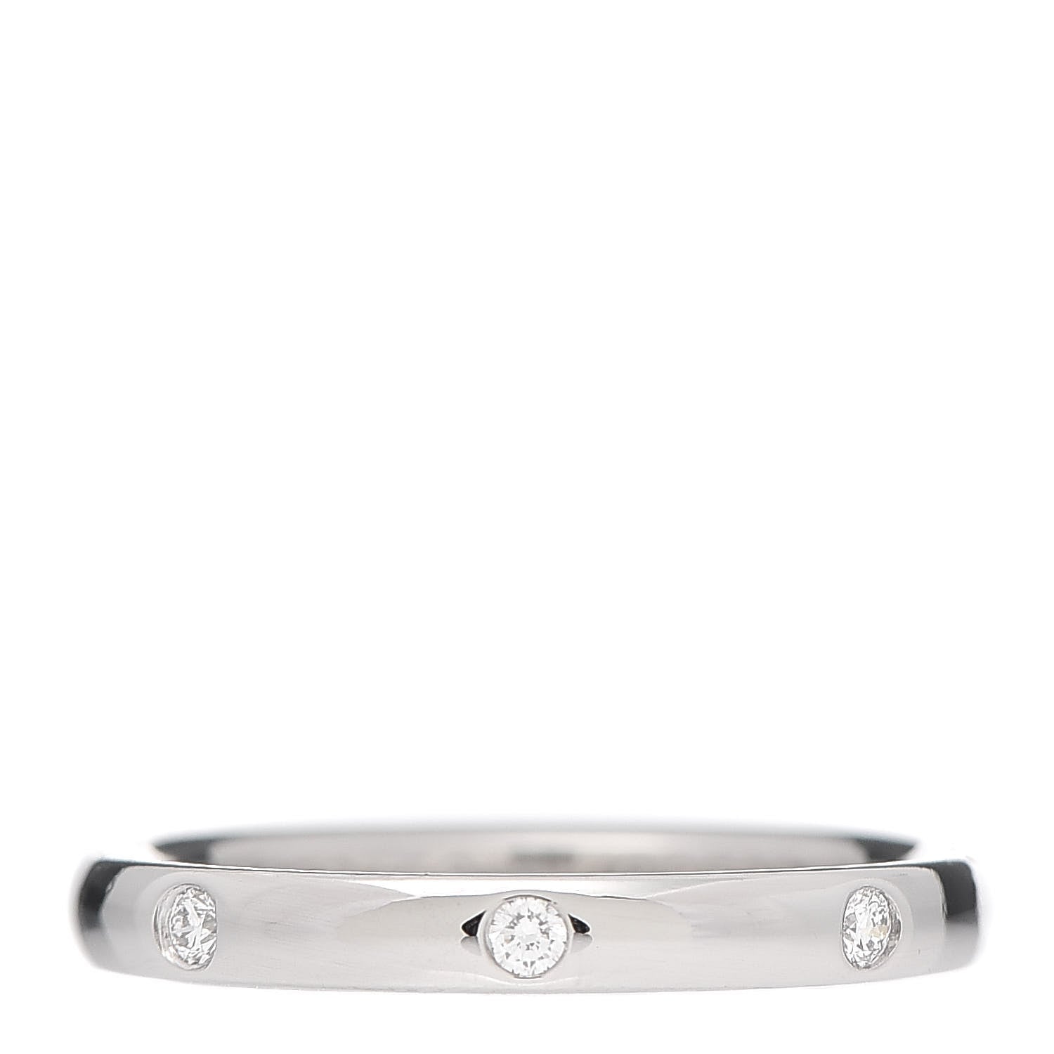 Van Cleef & Arpels Platinum Diamond Tendrement Etoiles Wedding Band Ring 52 6 1 of 5