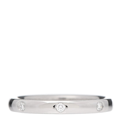 Van Cleef & Arpels Platinum Diamond Tendrement Etoiles Wedding Band Ring 52 6 1 of 5