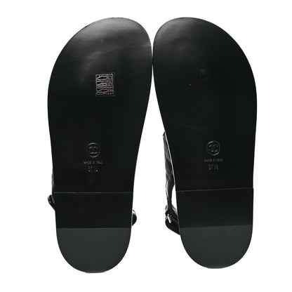 Chanel Lambskin Velcro Dad Sandals 37.5 Black 5 of 9