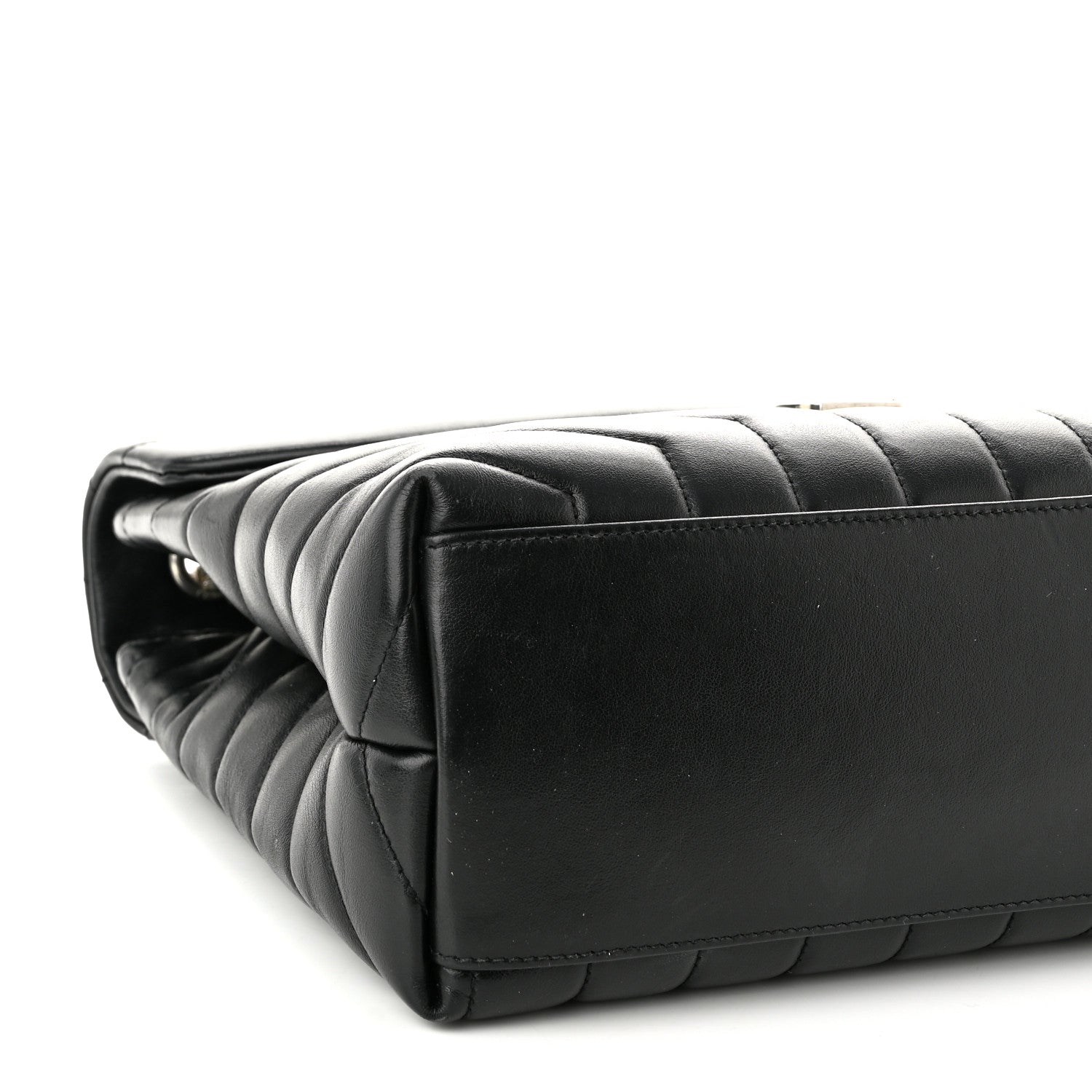 Saint Laurent Calfskin Y Quilted Monogram Medium Loulou Chain Satchel Black 10 of 11