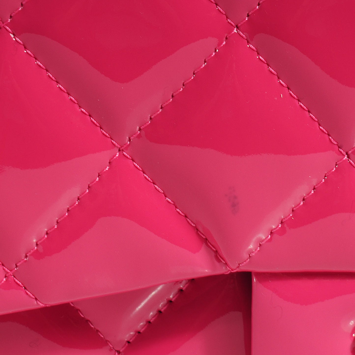 Patent Jumbo Double Flap Hot Pink