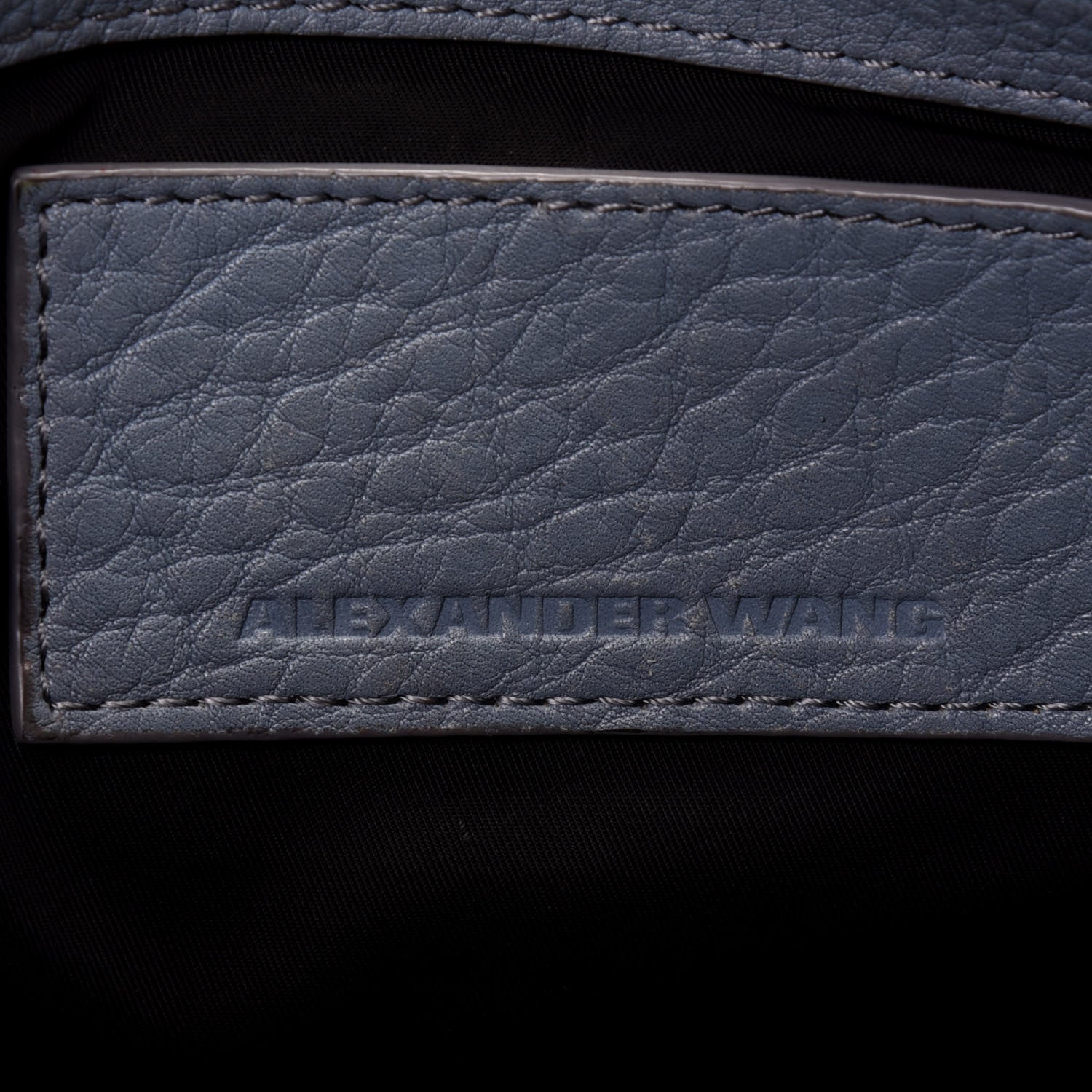 Alexander Wang Pebbled Lambskin Rockie Blue Pale Gold Hardware 8 of 24