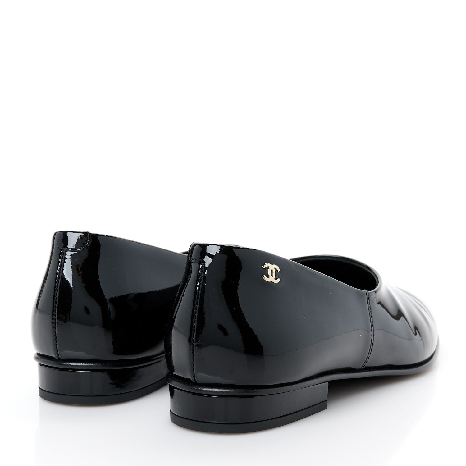 Chanel Patent Calfskin Moccasin Loafers 36.5 Black 5 of 9