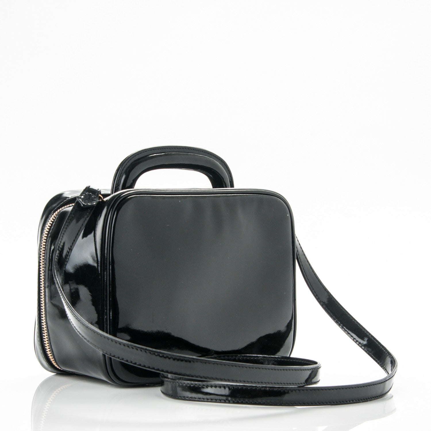 Chanel Patent Vanity Cosmetic Case Black 3 of 7