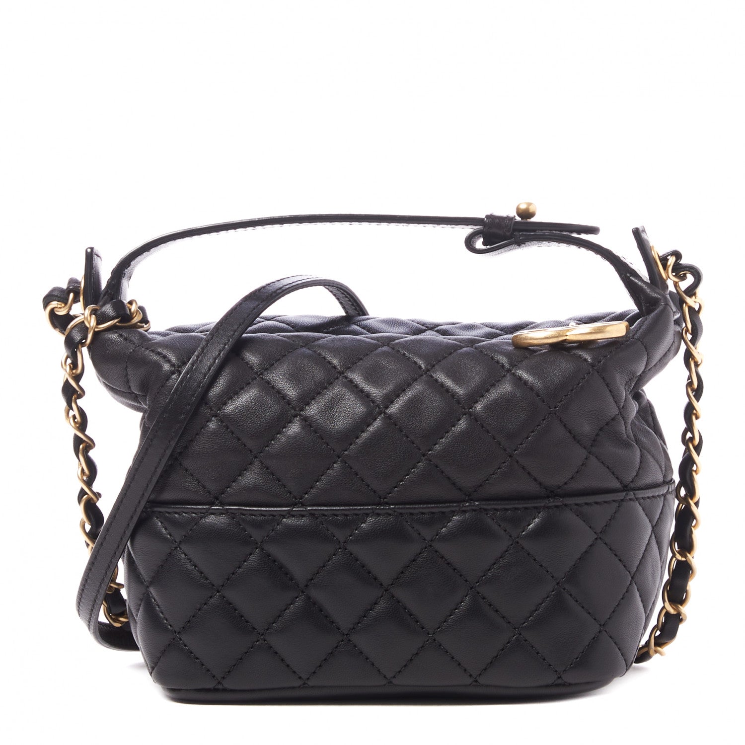 Chanel Lambskin Quilted Small Hobo Black 1 of 9