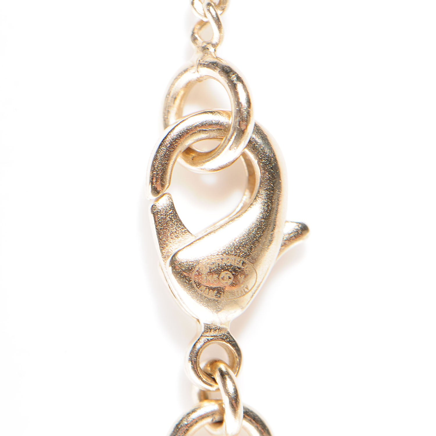 Chanel Enamel CC Pearl Drop Necklace Gold 3 of 3