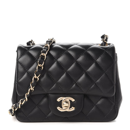 Chanel Lambskin Quilted Mini Square Flap Black 1 of 11