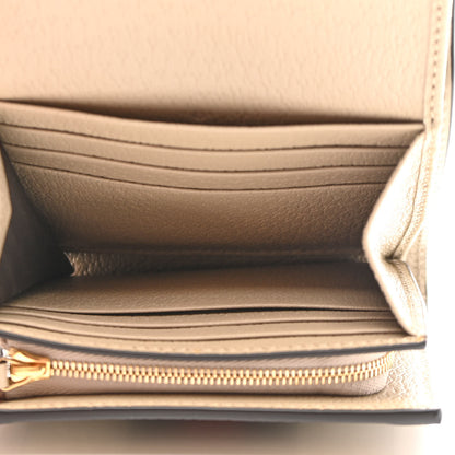 Gucci GG Supreme Monogram Textured Dollar Calfskin Web Ophidia Card Case Wallet Beige Mystic White Oatmeal 5 of 10