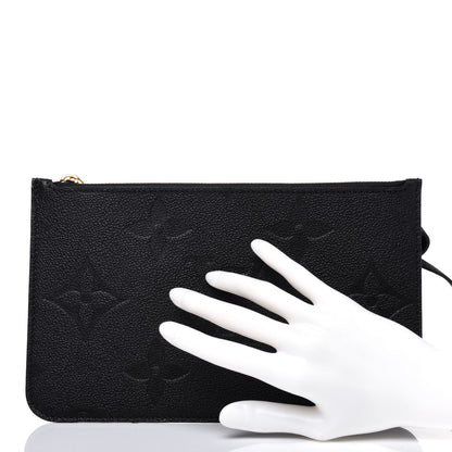 Louis Vuitton Empreinte Monogram Giant Neverfull MM Pochette Black 2 of 9