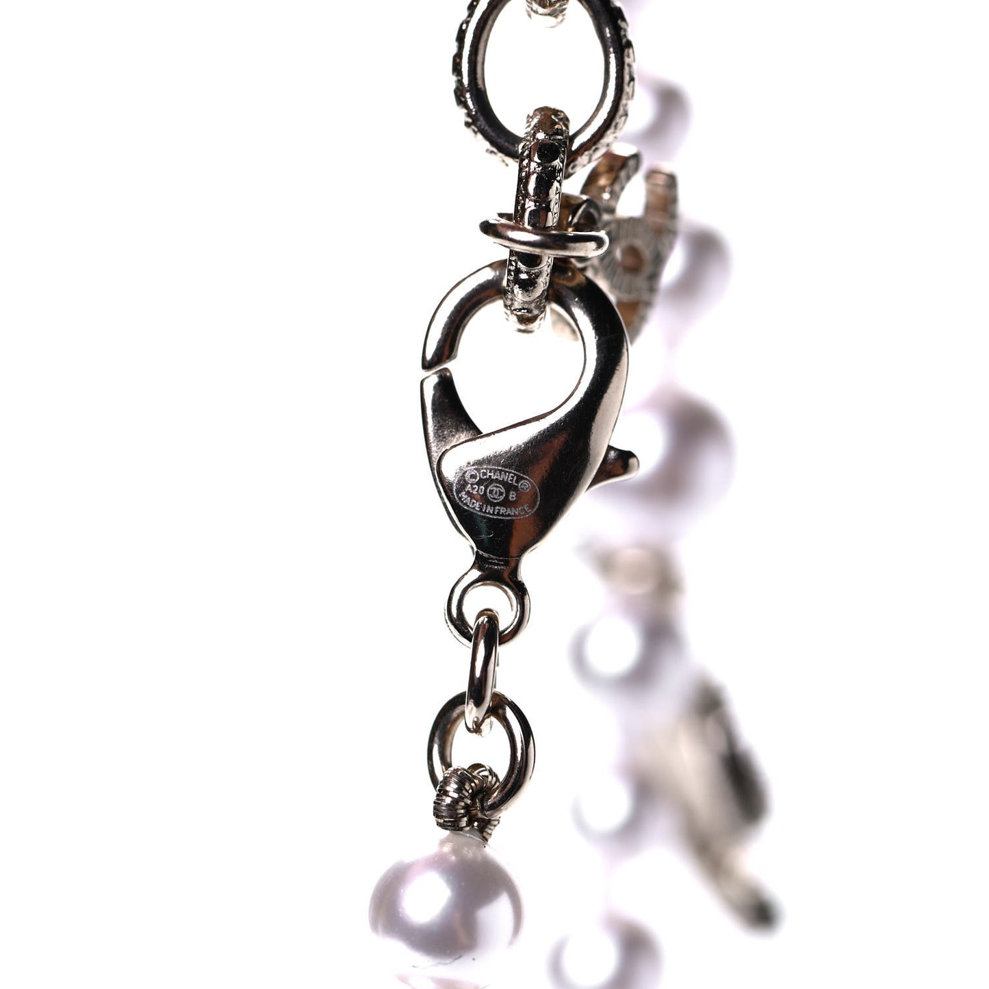Pearl Crystal CC Bracelet Gold