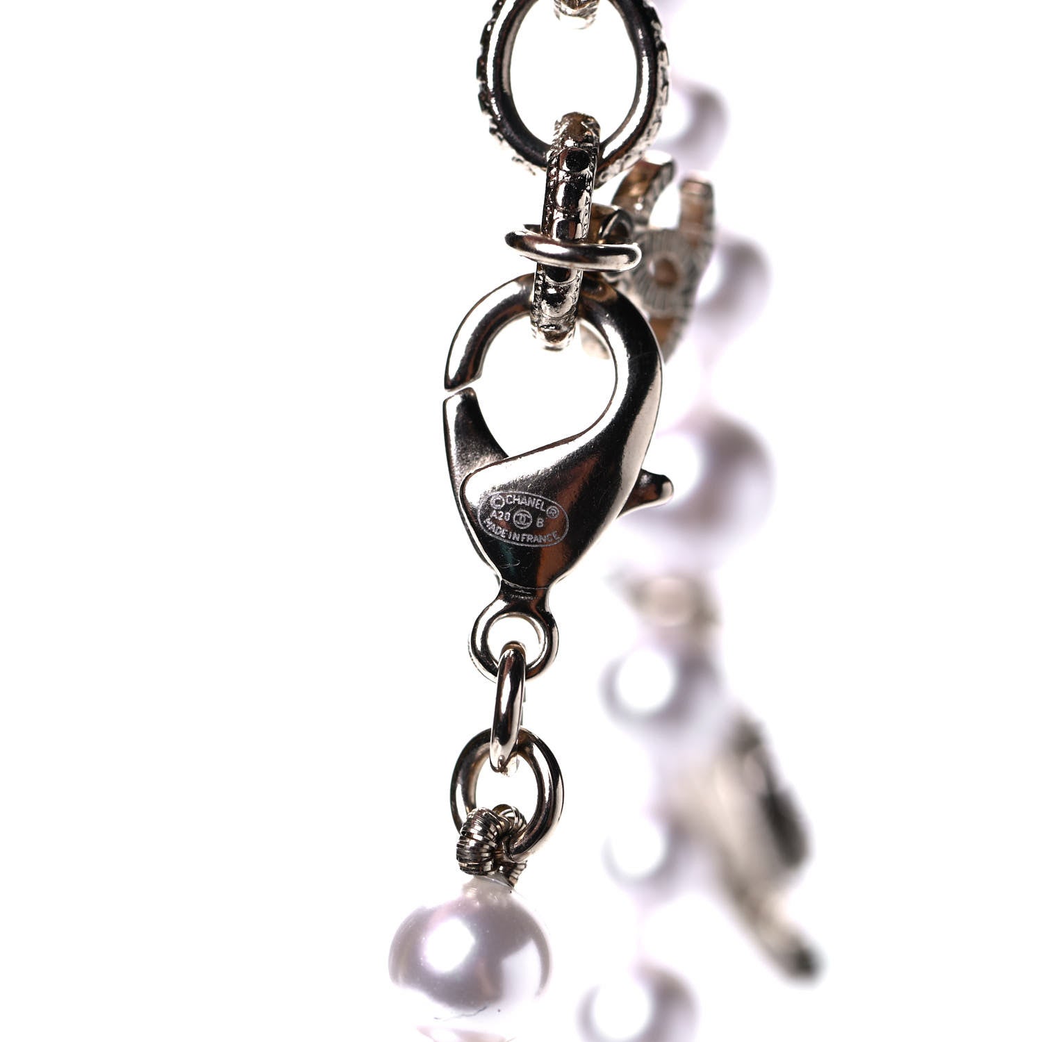 Chanel Pearl Crystal CC Bracelet Gold 6 of 6