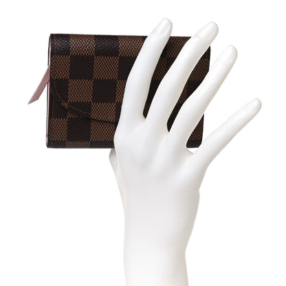 Louis Vuitton Damier Ebene Rosalie Coin Purse Rose Ballerine 2 of 7