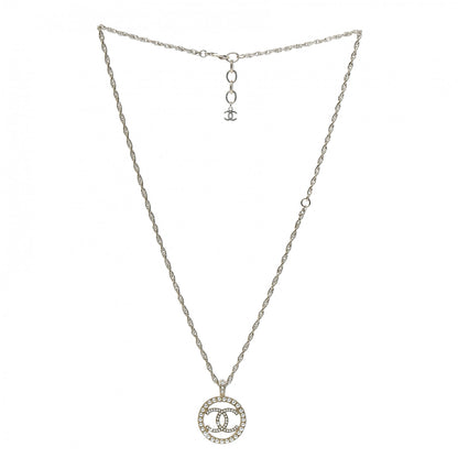 Chanel Pearl CC Round Pendant Necklace Gold 3 of 5