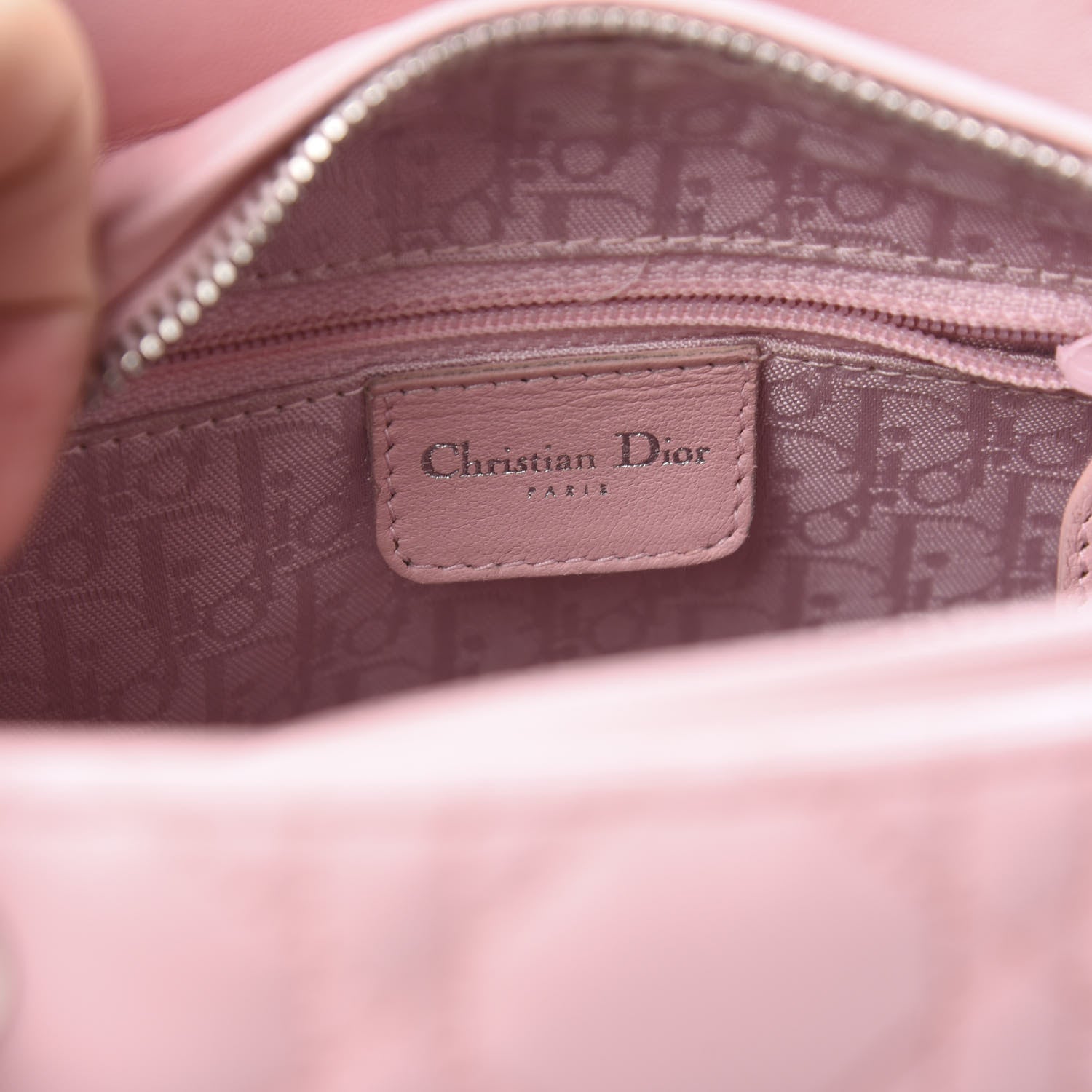 Christian Dior Lambskin Cannage Medium Lady Dior Light Pink 5 of 9