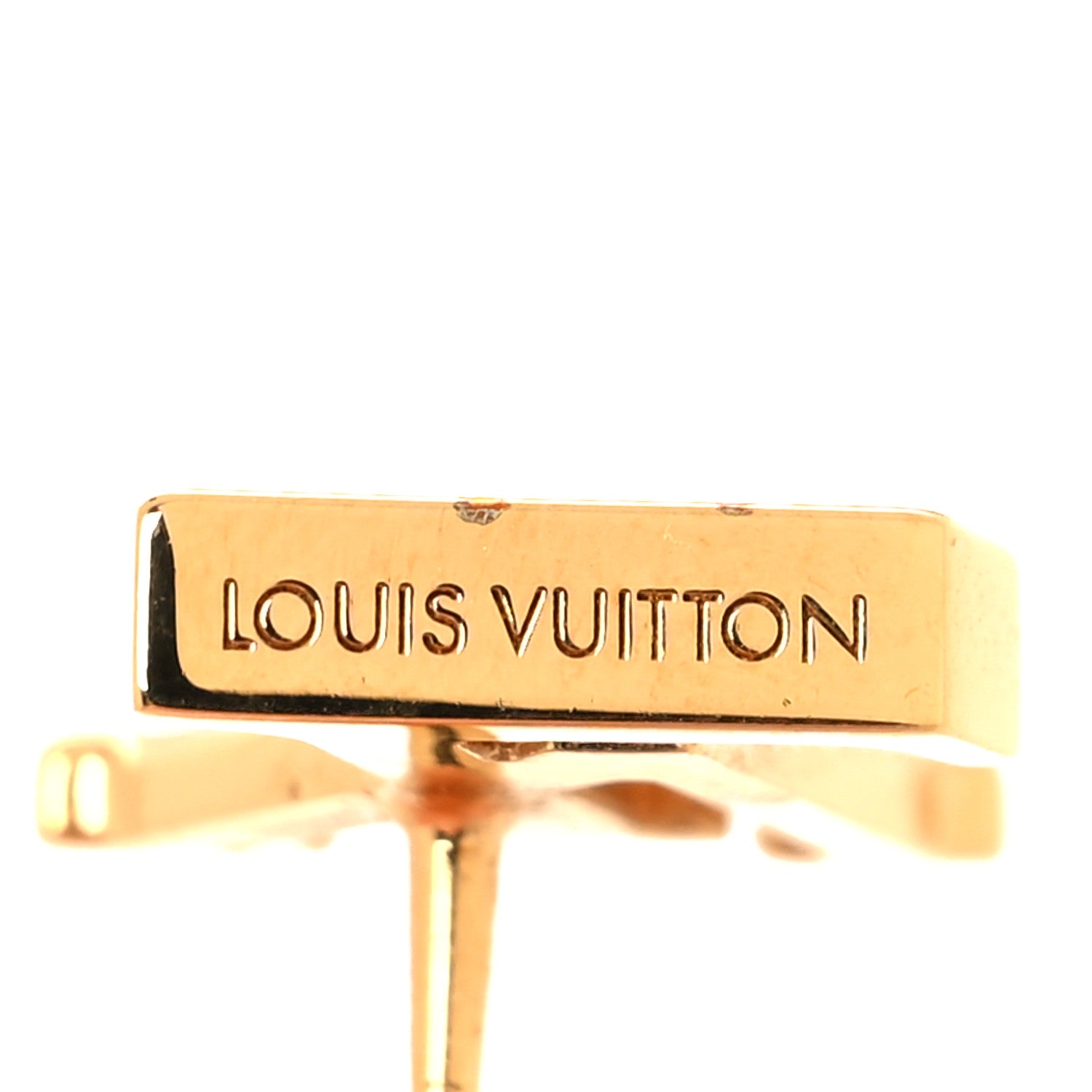 Louis Vuitton Metal LV Iconic Earrings Gold 4 of 6