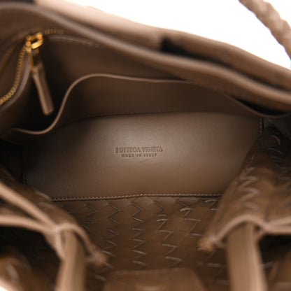 Bottega Veneta Nappa Intrecciato Small Andiamo Shoulder Bag Taupe Grey 5 of 10