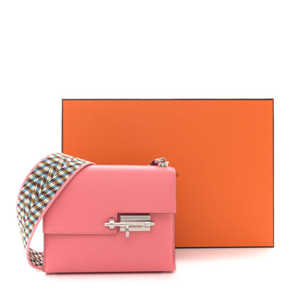 Hermes Chevre Mysore Mini Verrou Large Strap Bag Rose Azalee 11 of 11