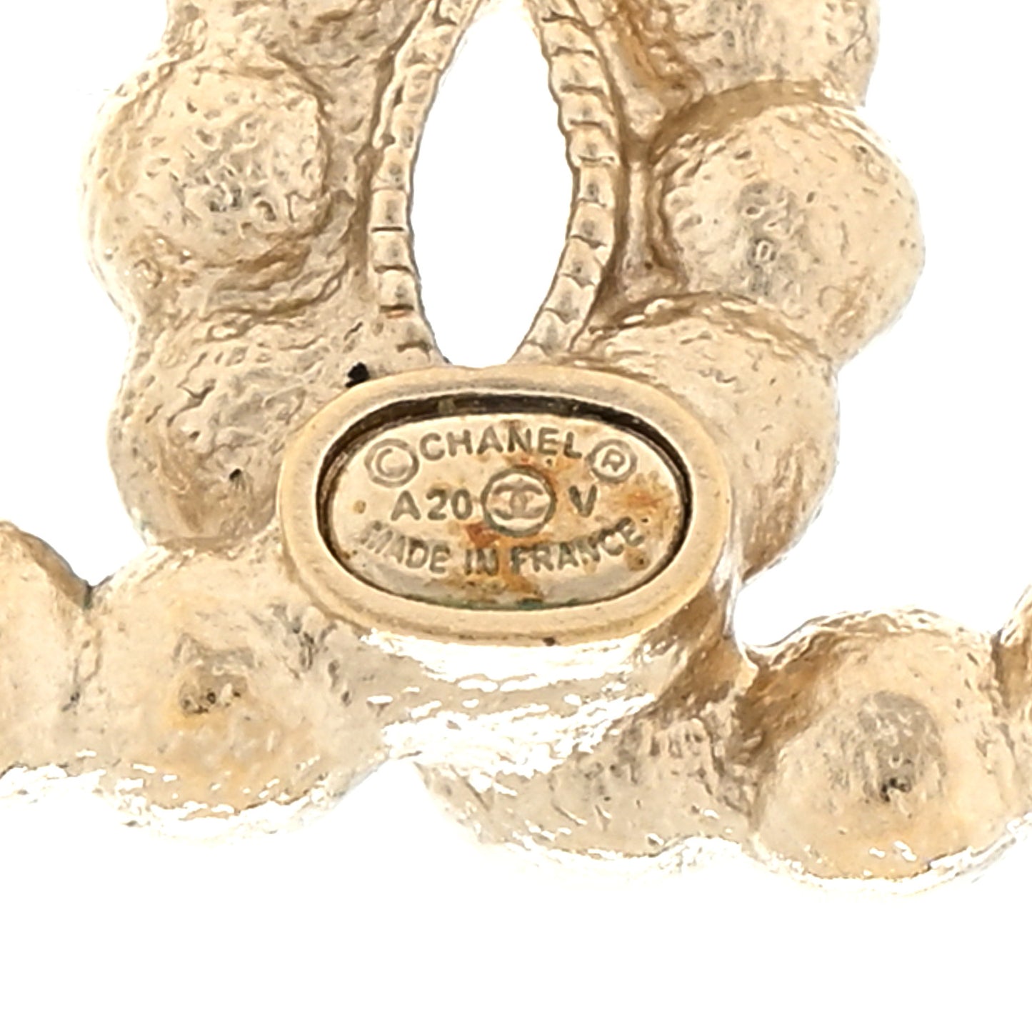 Pearl Crystal CC Earrings Gold