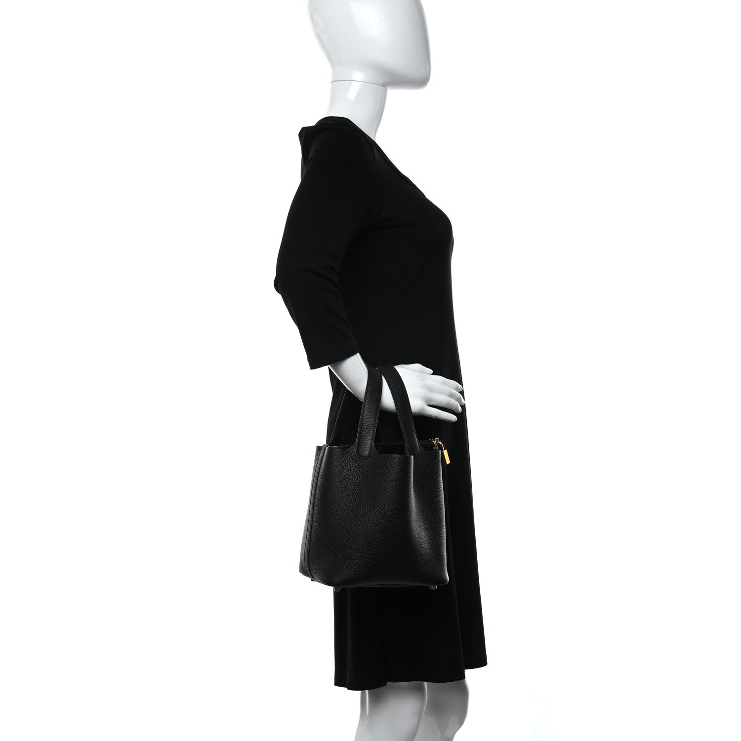 Hermes Taurillon Clemence Picotin Lock 18 PM Black 2 of 11