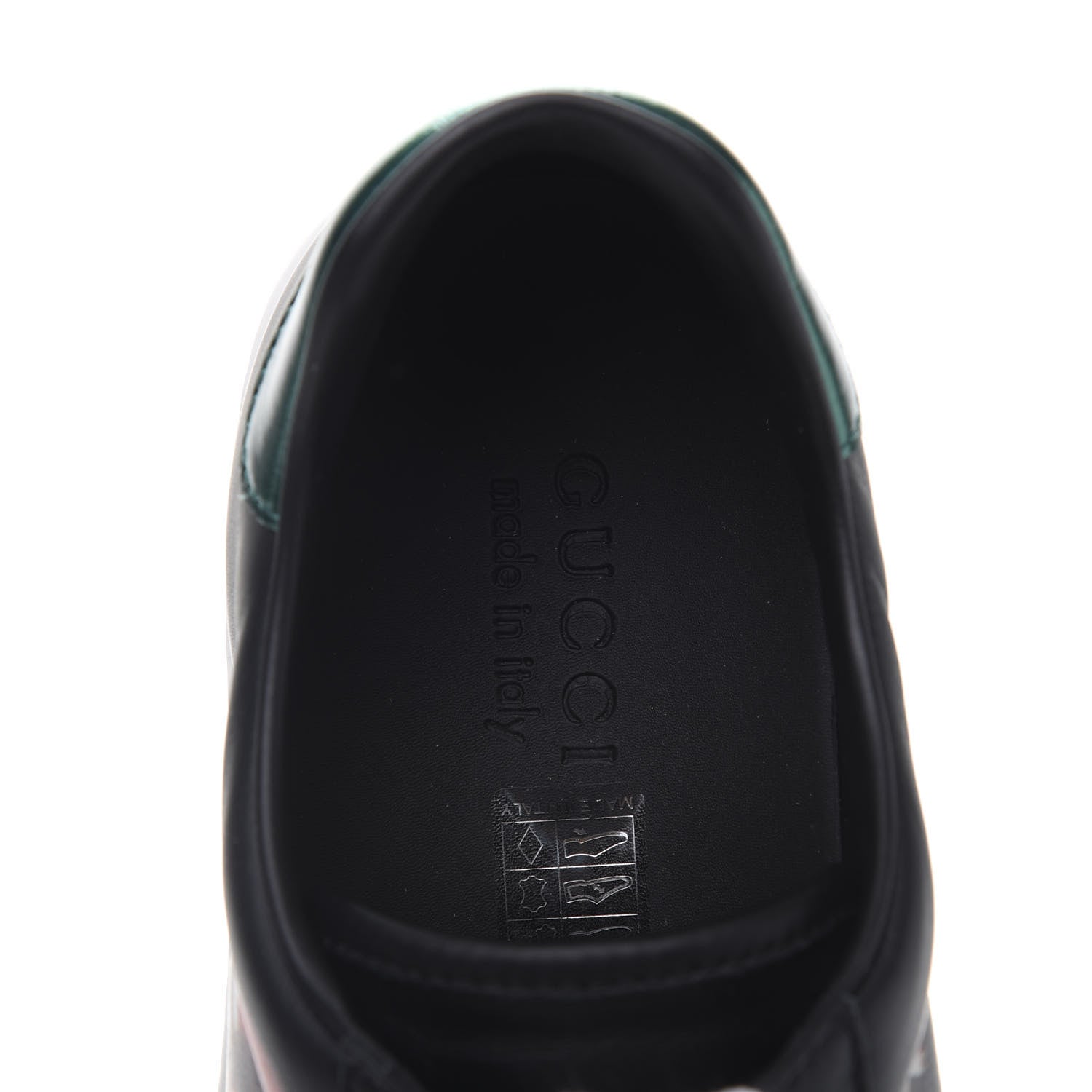 Gucci Calfskin Kingsnake Mens Ace Sneakers 8.5 Black Multicolor 7 of 10