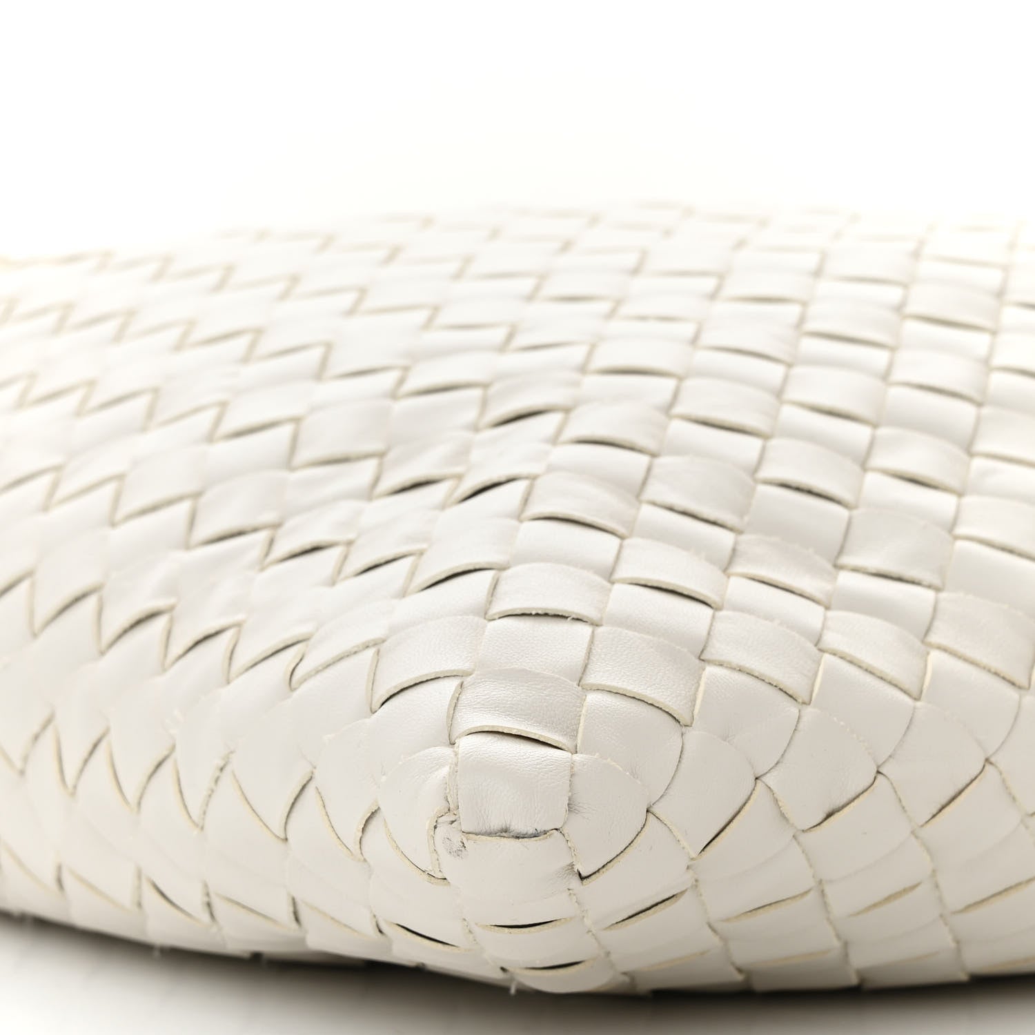 Bottega Veneta Calfskin Intrecciato Large Hop White 9 of 10