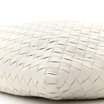 Bottega Veneta Calfskin Intrecciato Large Hop White 9 of 10