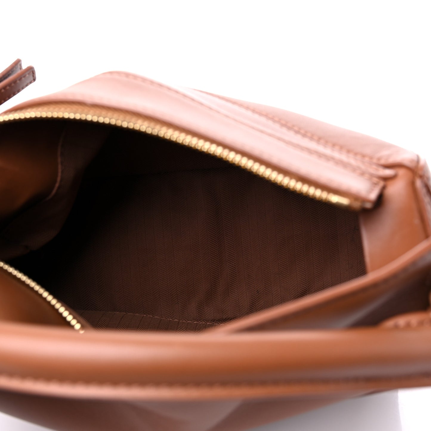 Satin Calfskin Mini Puzzle Bag Pecan