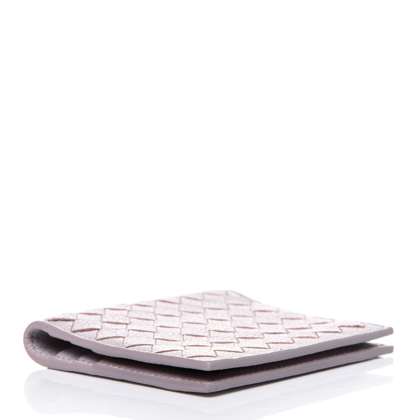 Goatskin Intrecciato Card Holder Pink