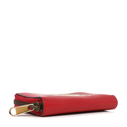 Gucci Calfskin Logo Zip Around Card Case Hibiscus Red 4 of 6