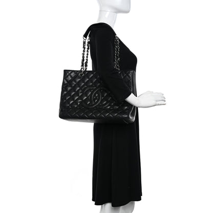 Chanel Caviar Quilted Grand Shopping Tote GST Black 2 of 13
