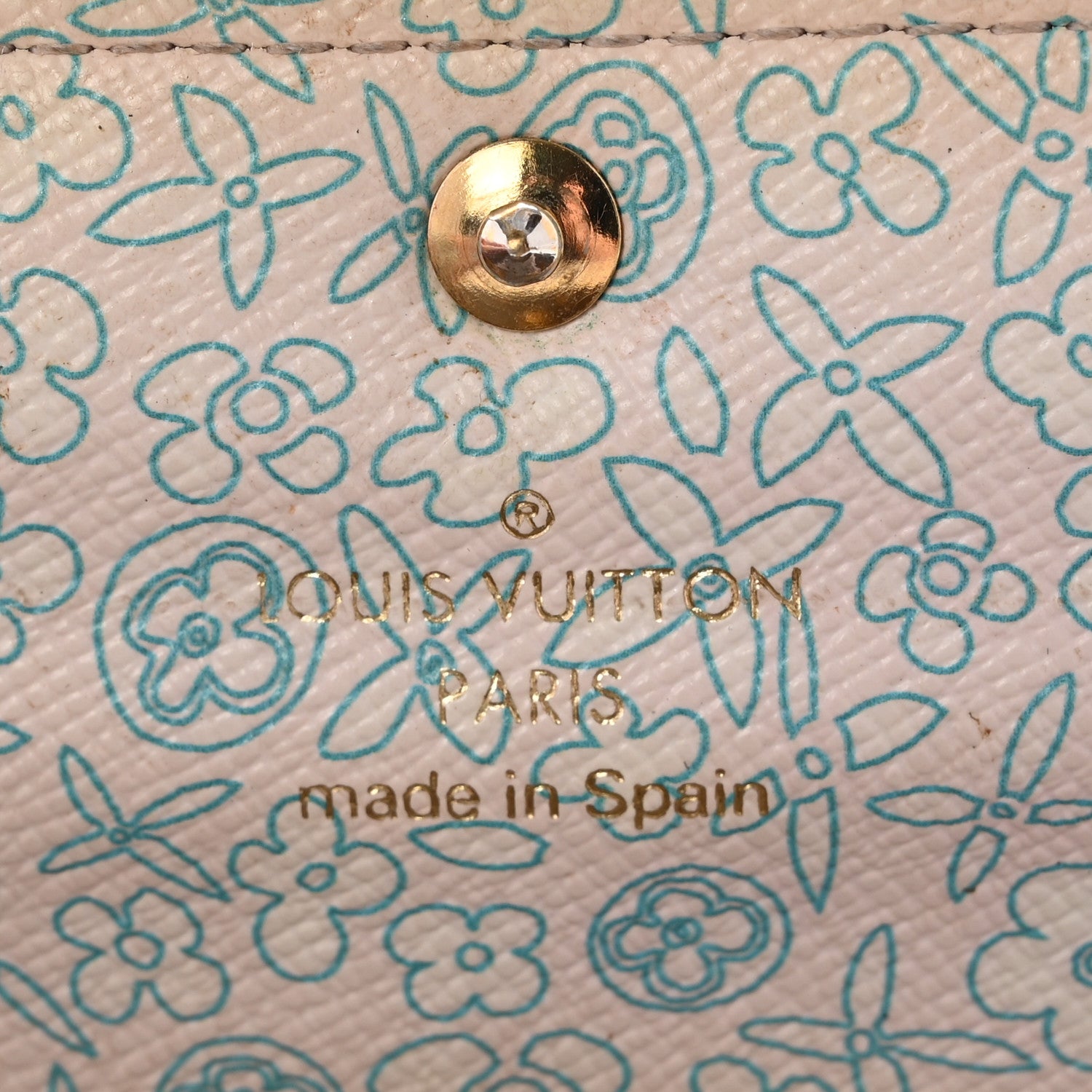 Louis Vuitton Monogram Fleuri Sarah Wallet Rose 6 of 15