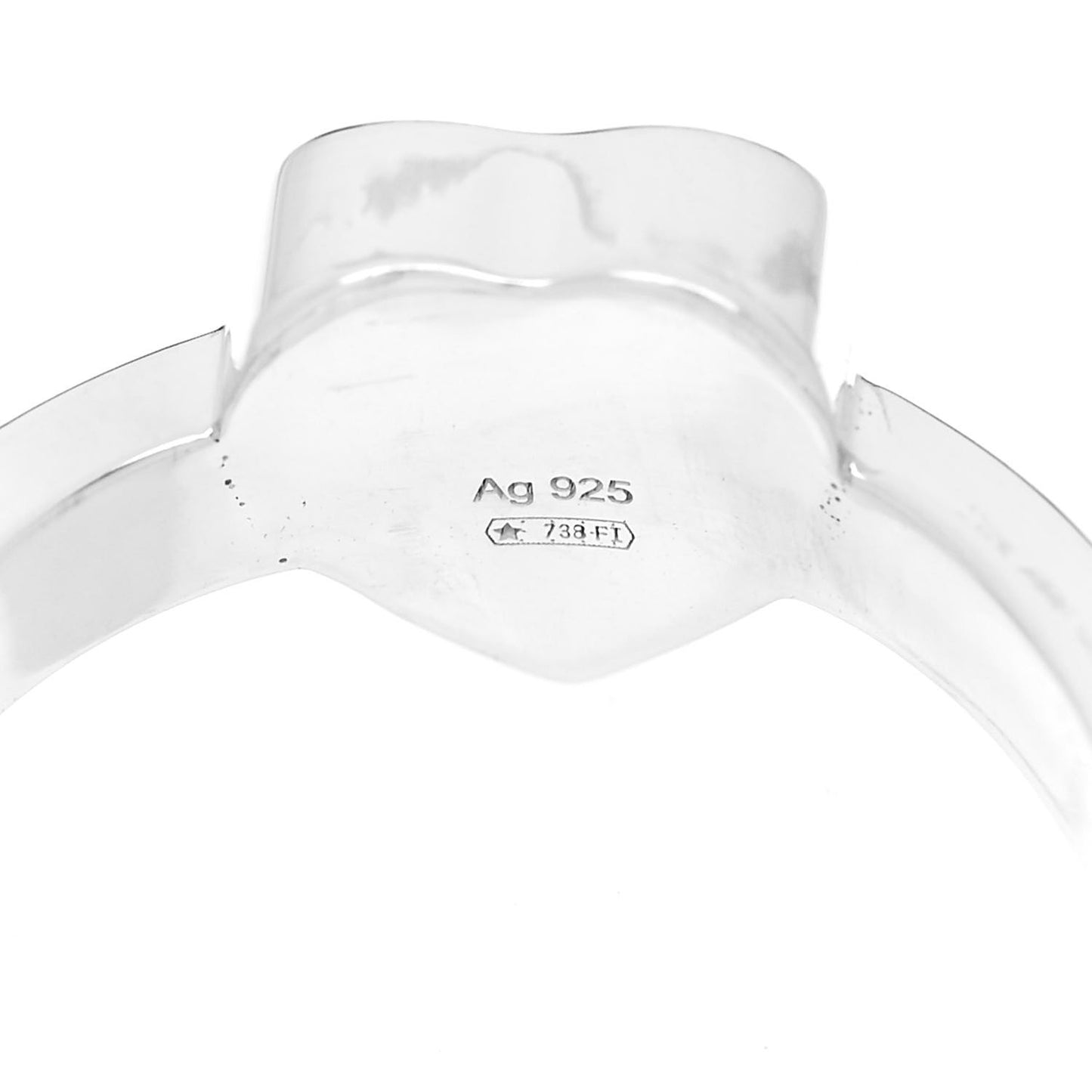 Sterling Silver Trademark Heart Ring 56 7.75