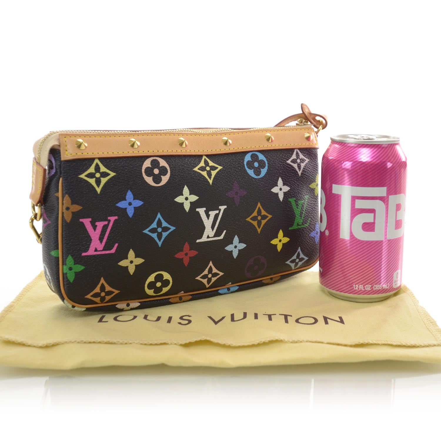 Louis Vuitton Monogram Multicolor Pochette Accessories Black 2 of 6