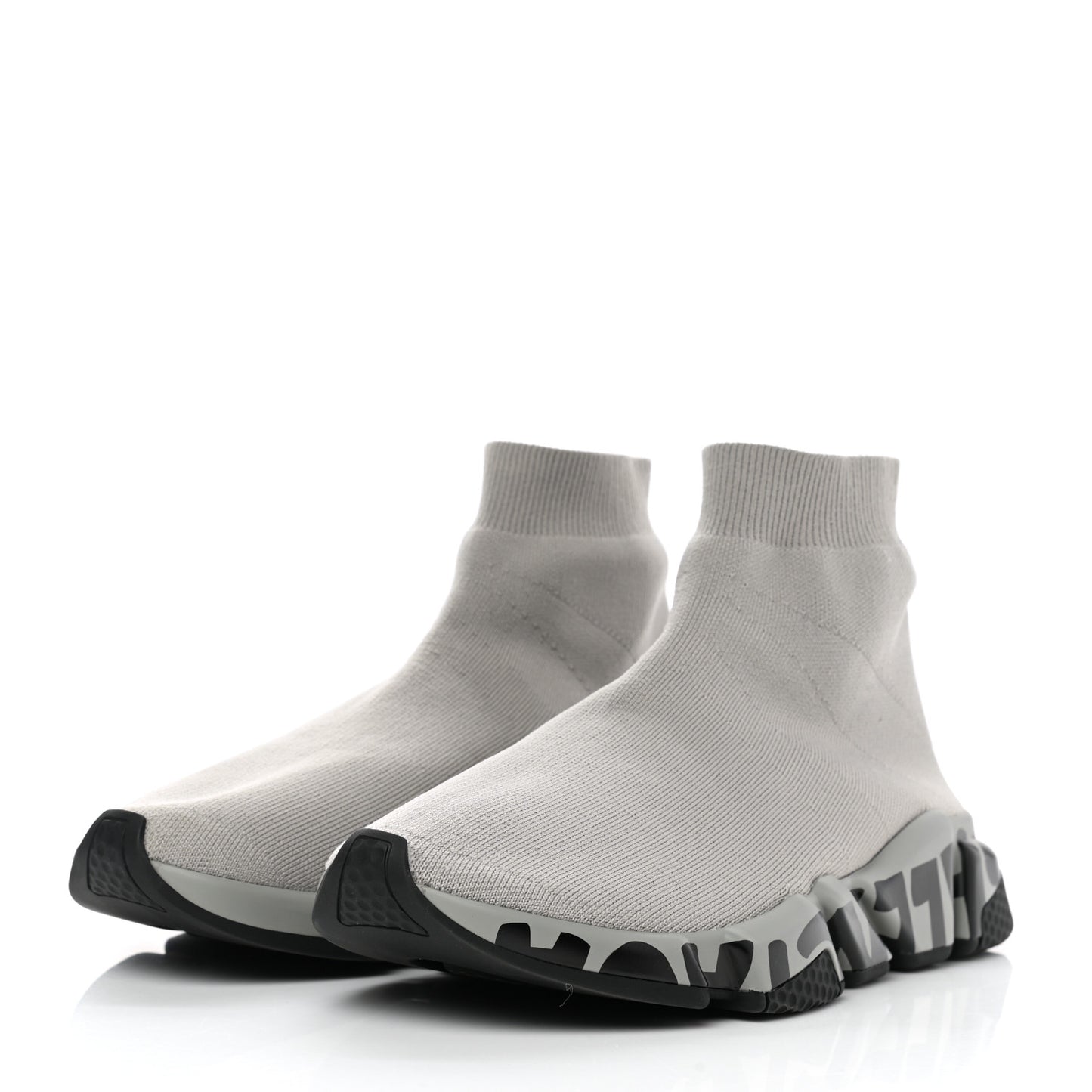 Neoprene Knit Womens Speed Graffiti Sneakers 41 Grey Black
