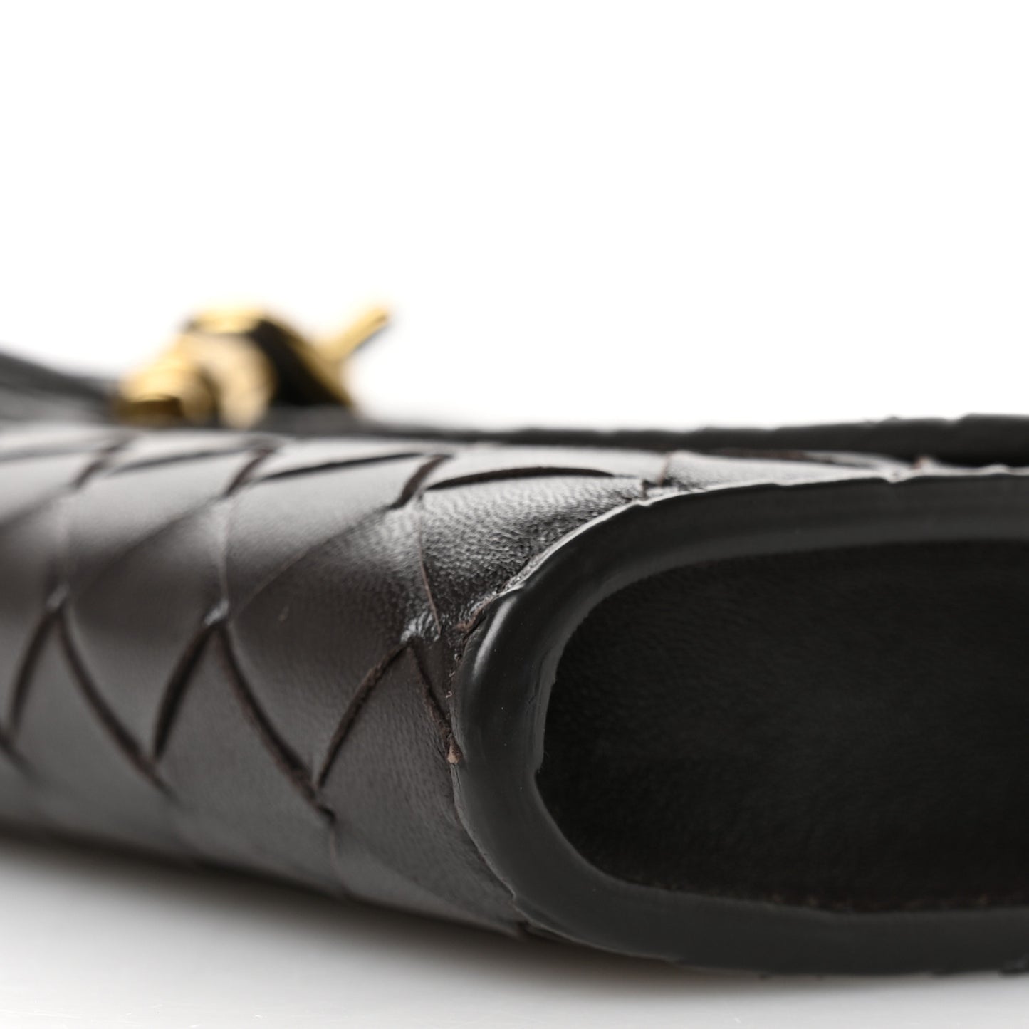 Nappa Intrecciato Long Andiamo Top Handle Clutch Fondant