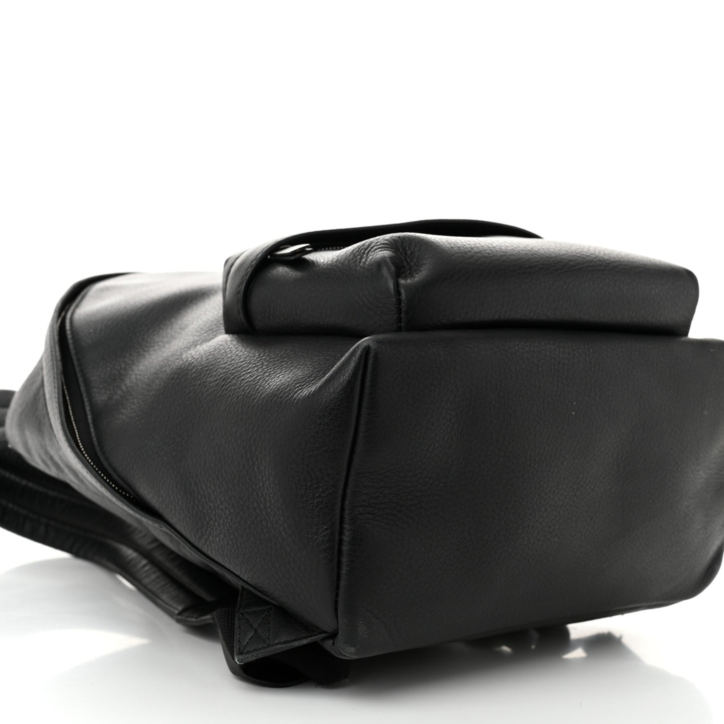 Smooth Calfskin Logo Small Everyday Backpack Black White