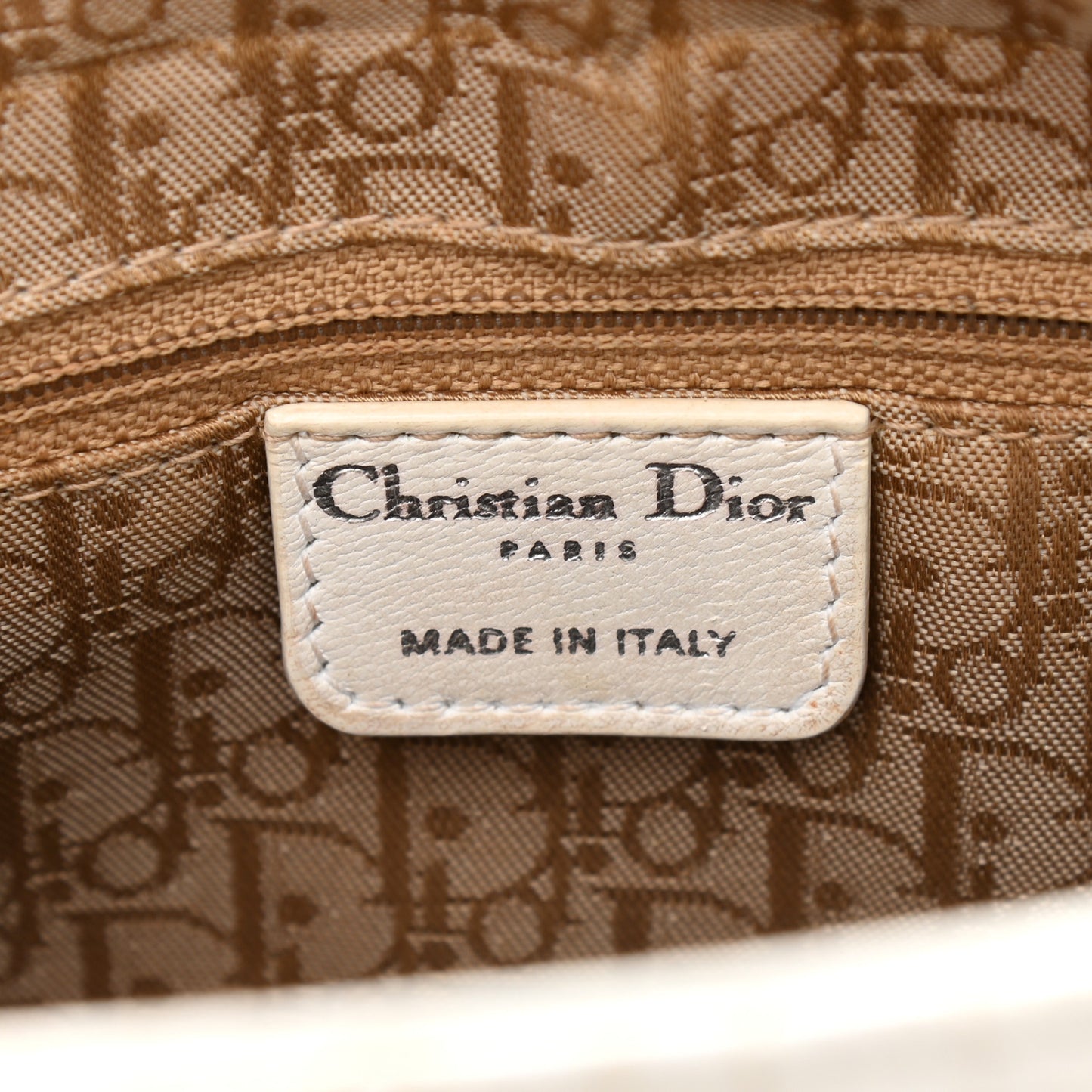 Lambskin Cannage Medium Lady Dior White