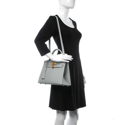 Hermes Epsom Kelly Sellier 28 Bleu Glacier 2 of 36