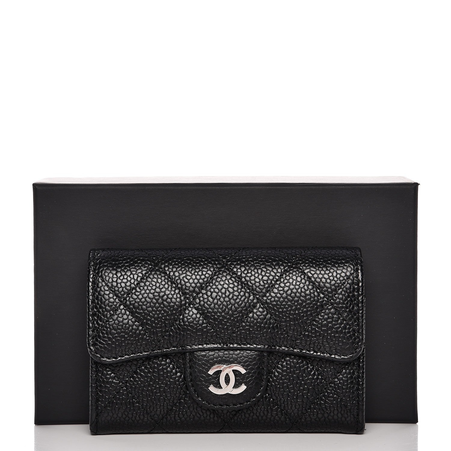 Chanel Caviar Quilted Flap Card Holder Black 9 of 9