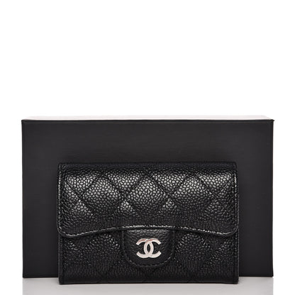 Chanel Caviar Quilted Flap Card Holder Black 9 of 9