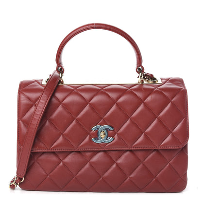 Chanel Lambskin Quilted Medium Trendy CC Flap Dual Handle Bag Red 1 of 14