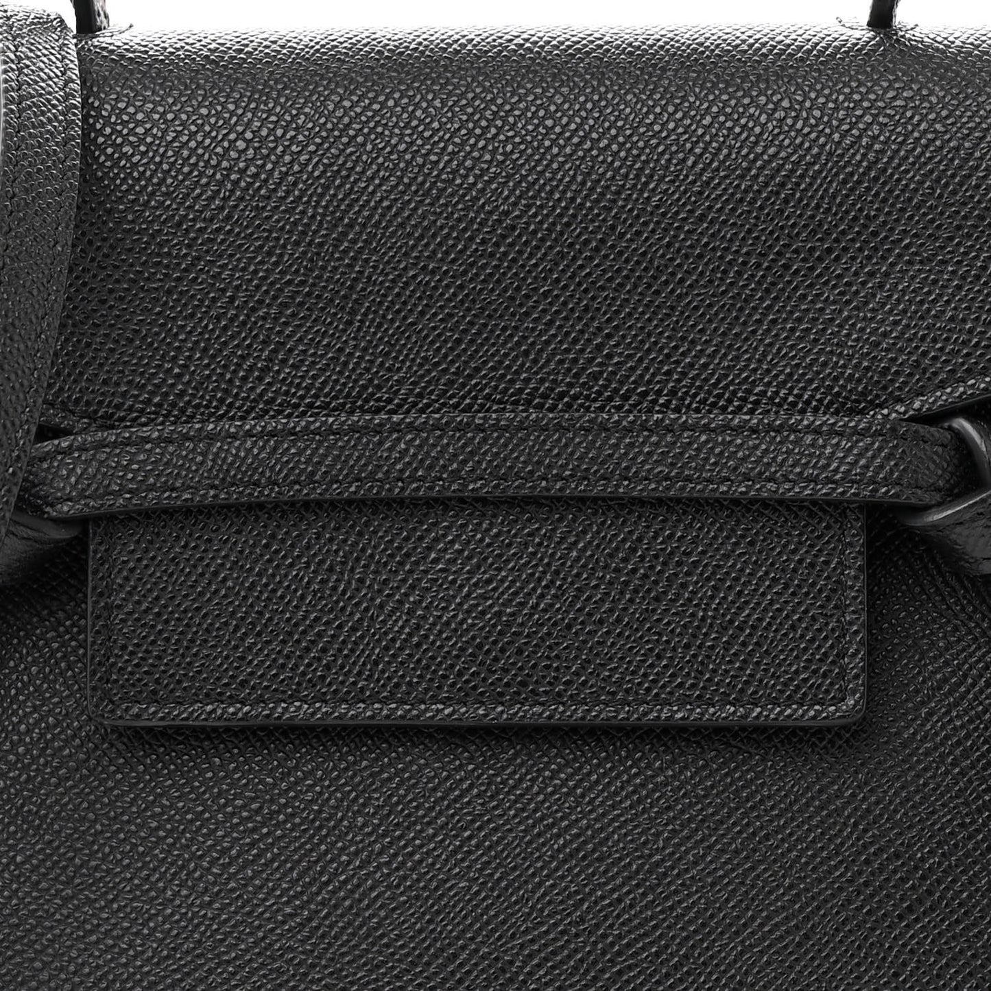 Grained Calfskin Nano Belt Bag Black