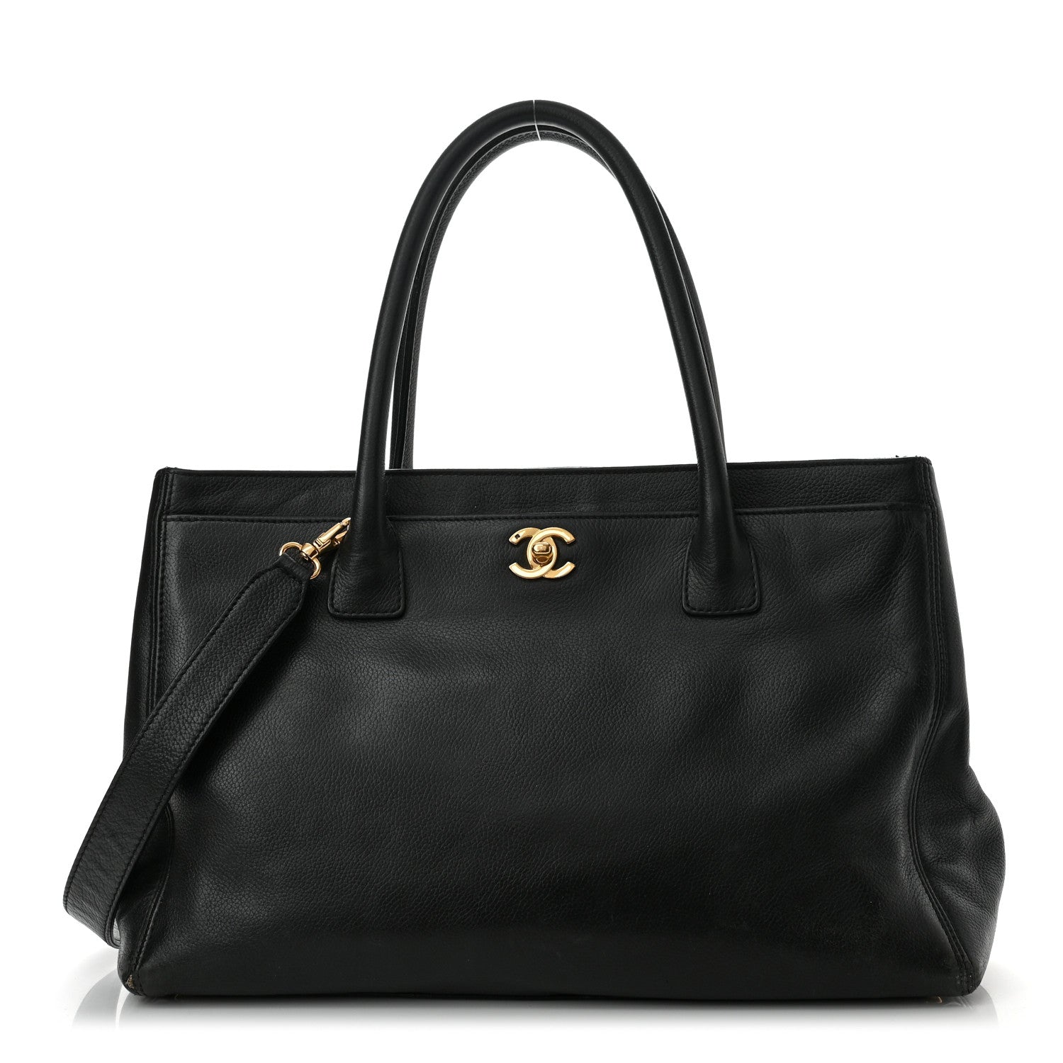 Chanel Calfskin Cerf Executive Shopper Tote Black 1 of 15