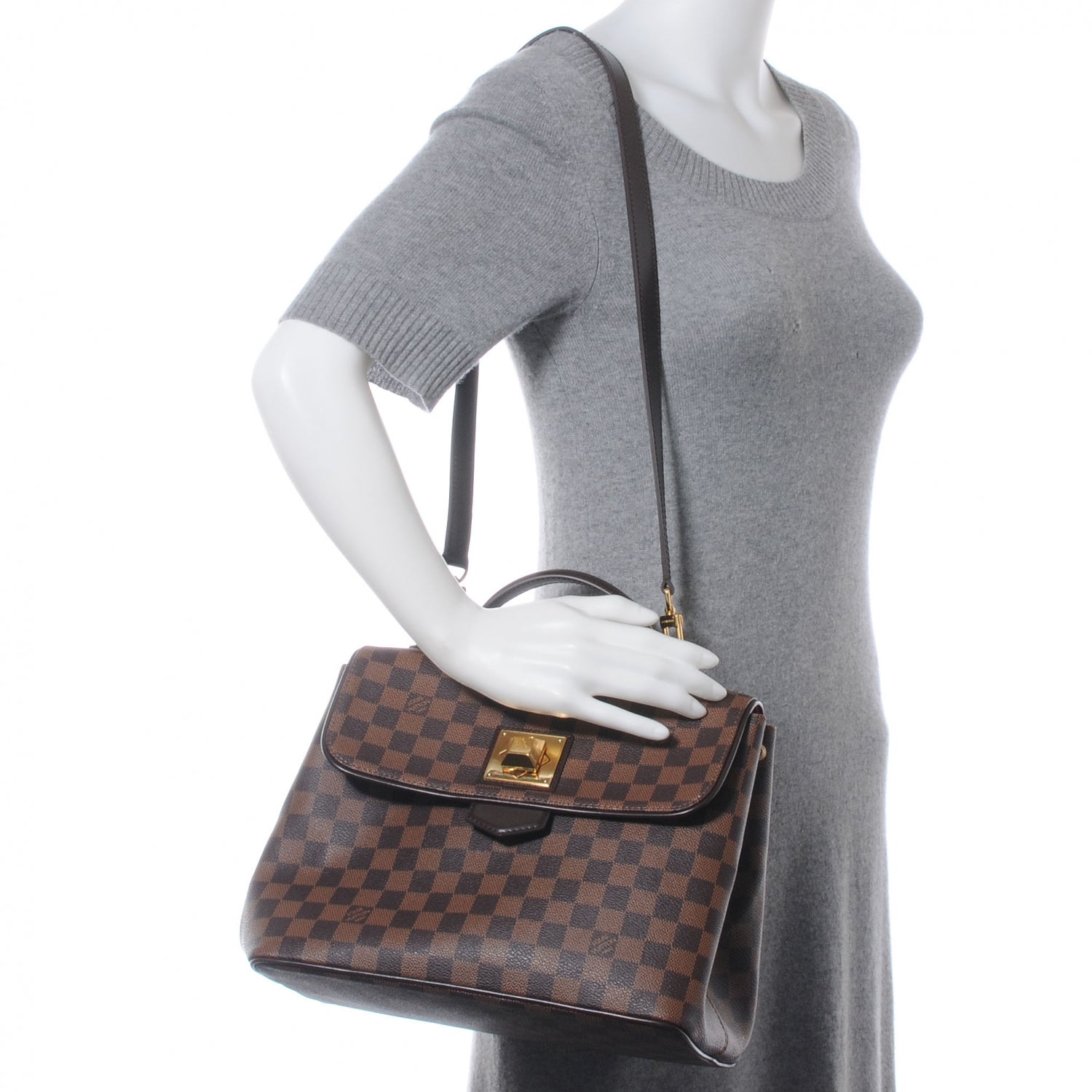Louis Vuitton Damier Ebene Bergamo MM 2 of 7