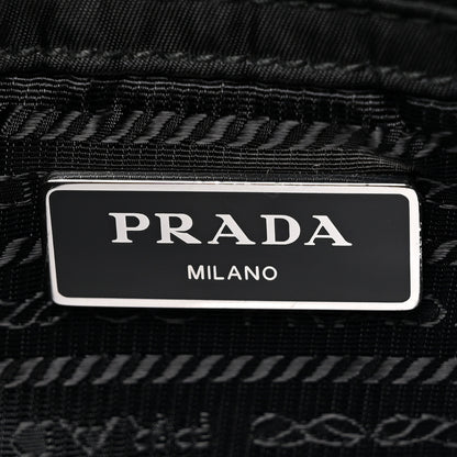 Prada Re-Nylon Nappa Triangle Quilted Padded Double Handled Zip Pocket Tote Black 6 of 9