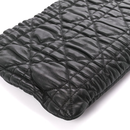 Christian Dior Lambskin Cannage Pouch Black 11 of 12