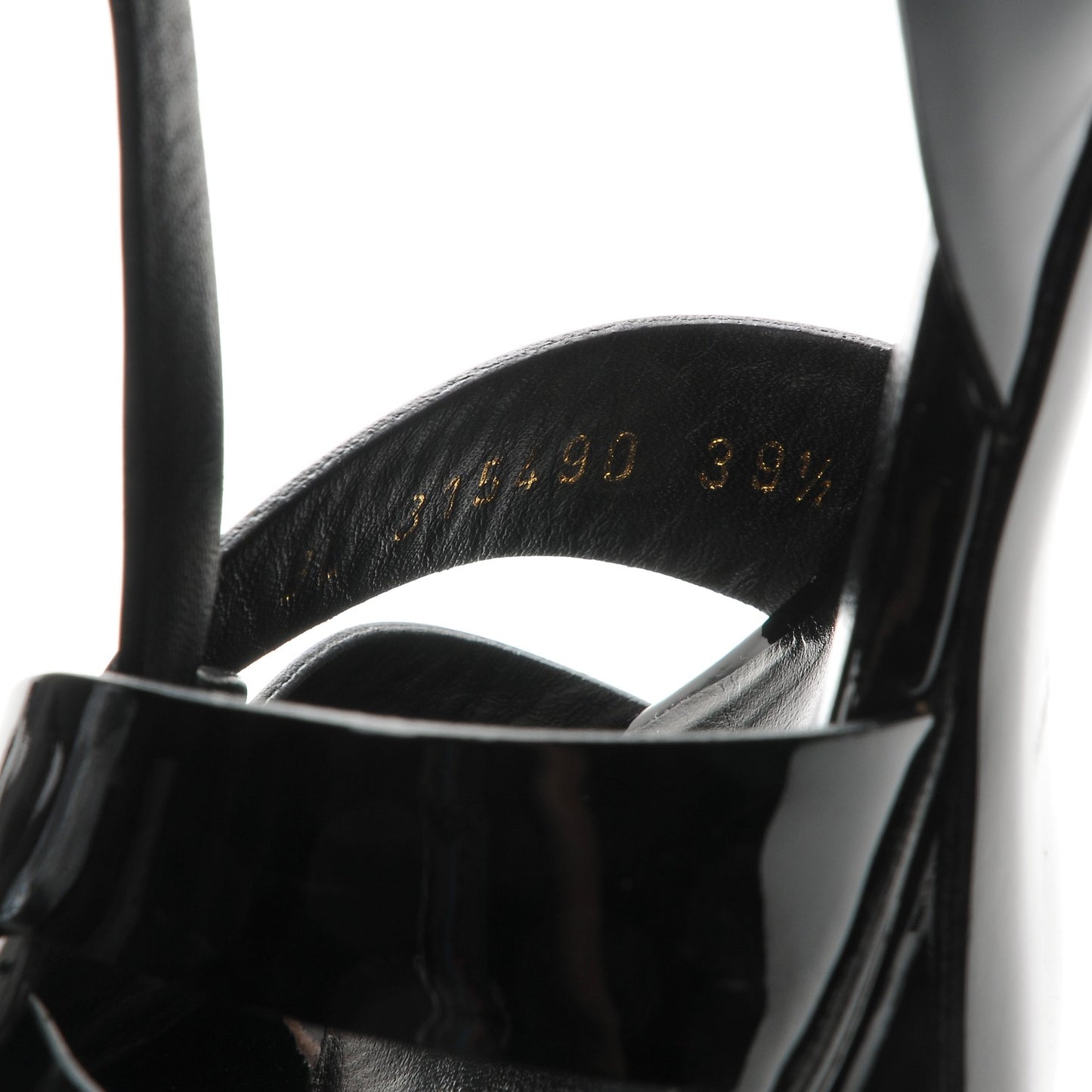 Patent Tribute 75 Platform Sandals 39.5 Black