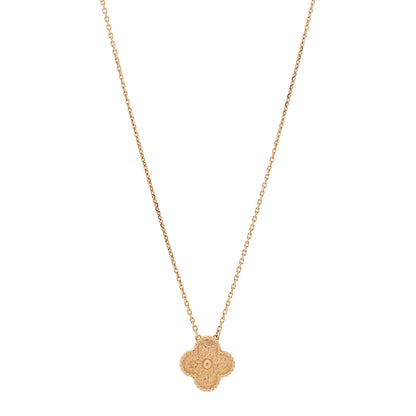 Van Cleef & Arpels 18K Rose Gold Vintage Alhambra Pendant Necklace 1 of 5