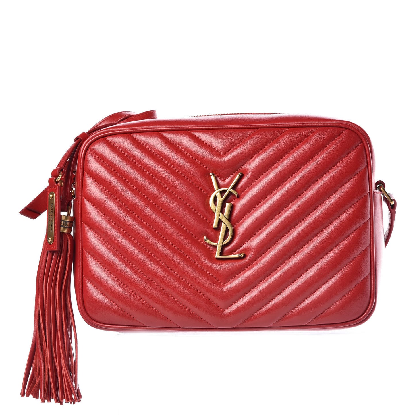 Calfskin Matelasse Monogram Lou Camera Bag Rouge Eros