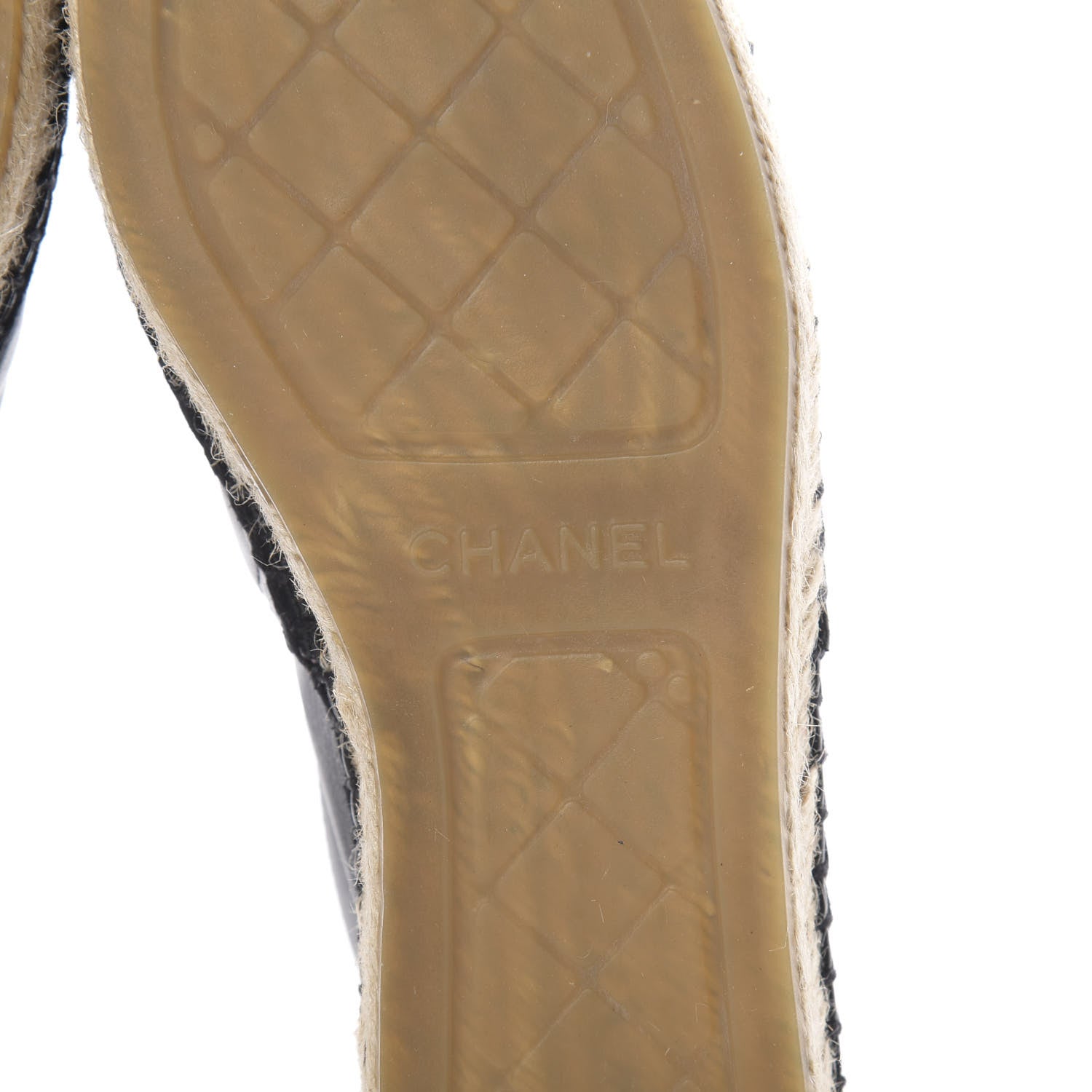 Chanel Lambskin Quilted CC Espadrilles 38 Black 7 of 9